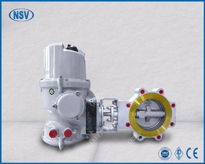 Falf Pili-Pala Dwbl Rotork Electric-Ecsentrig